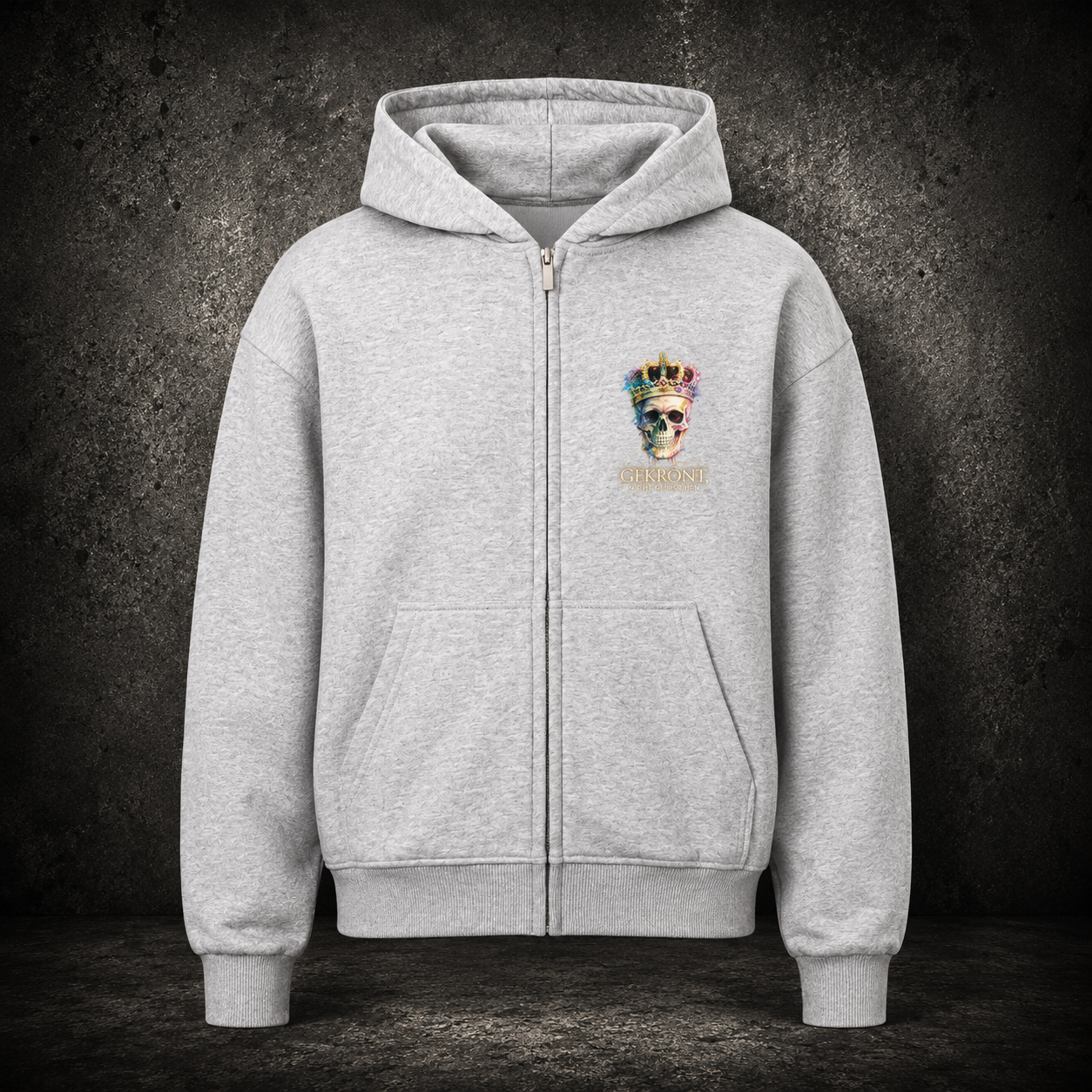 VACANCY Oversized Zipper Hoodie - GEKRÖNT