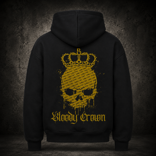 VACANCY Oversized Hoodie - BC SKULLCROWN (Gold Edition)