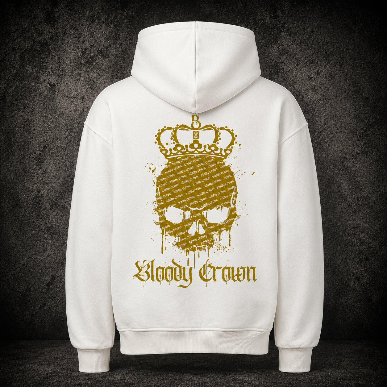 VACANCY Oversized Hoodie - BC SKULLCROWN (Gold Edition)