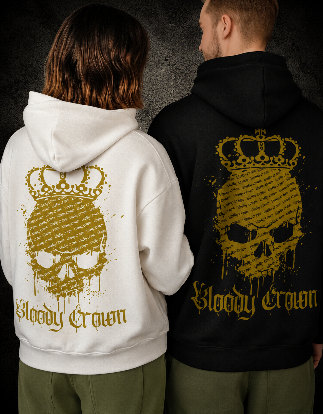 VACANCY Oversized Hoodie - BC SKULLCROWN (Gold Edition)
