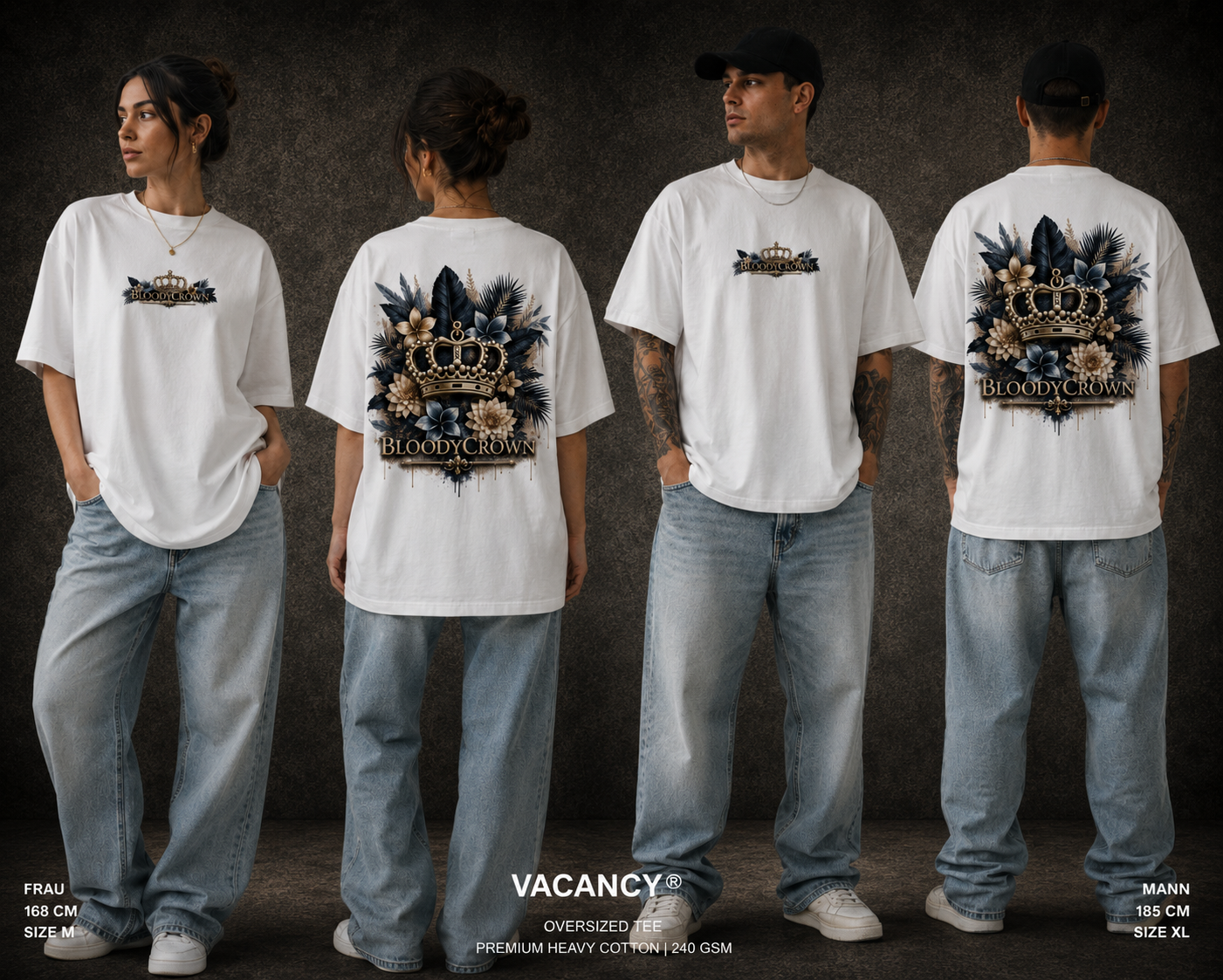 VACANCY Oversized Shirt - Blueflower