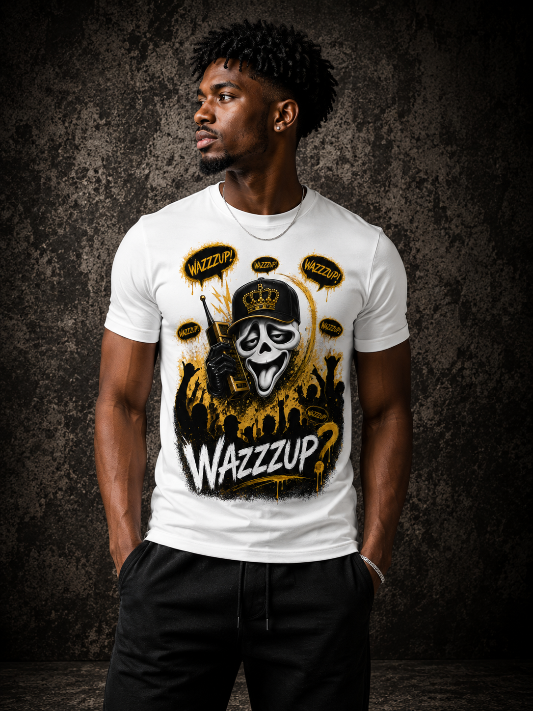 Premium T-Shirt Herren - WAZZZUP
