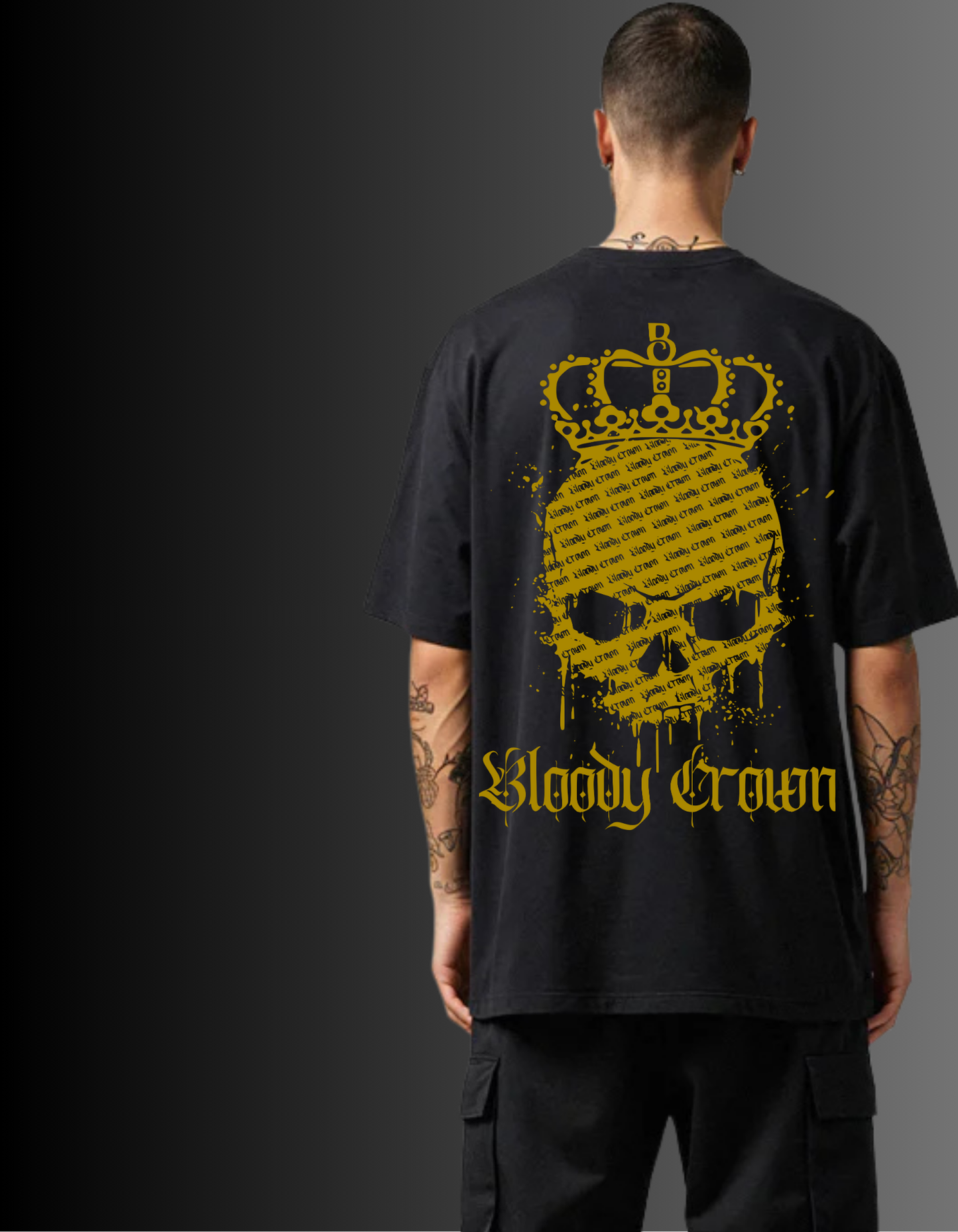 BC Skull Oversized Shirt - Gold Edition