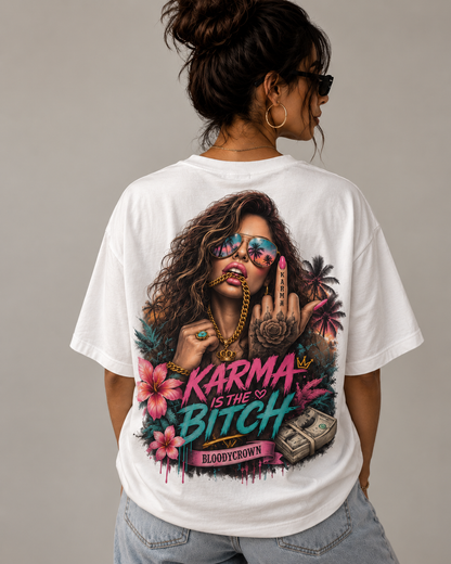 VACANCY Oversized Shirt - KARMA (Backprint)