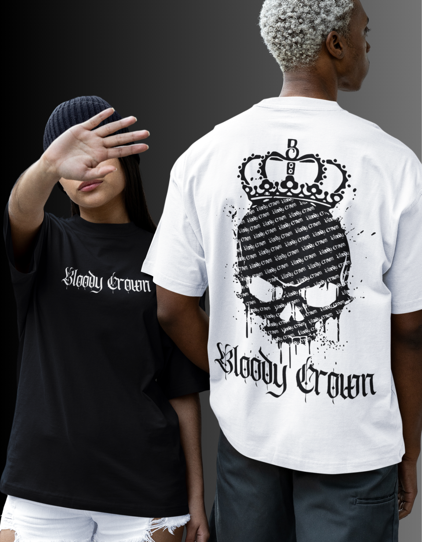 VACANCY Oversized Shirt - BC SKULL (Backprint)